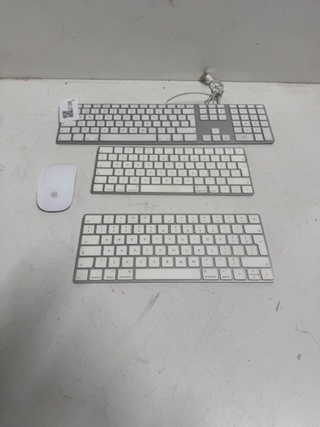 3x Toetsenbord en muis Apple, wit